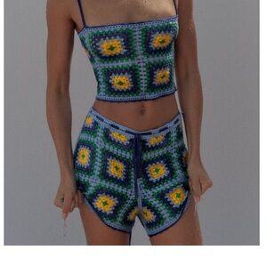 ZARA CROCHET SHORTS 7901 376